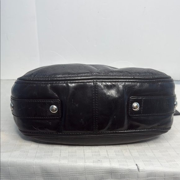 Coach Black Leather Zoe Hobo Shoulder Bag with Silver Hardware - Picture 5 of 9